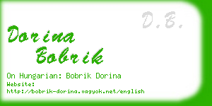 dorina bobrik business card